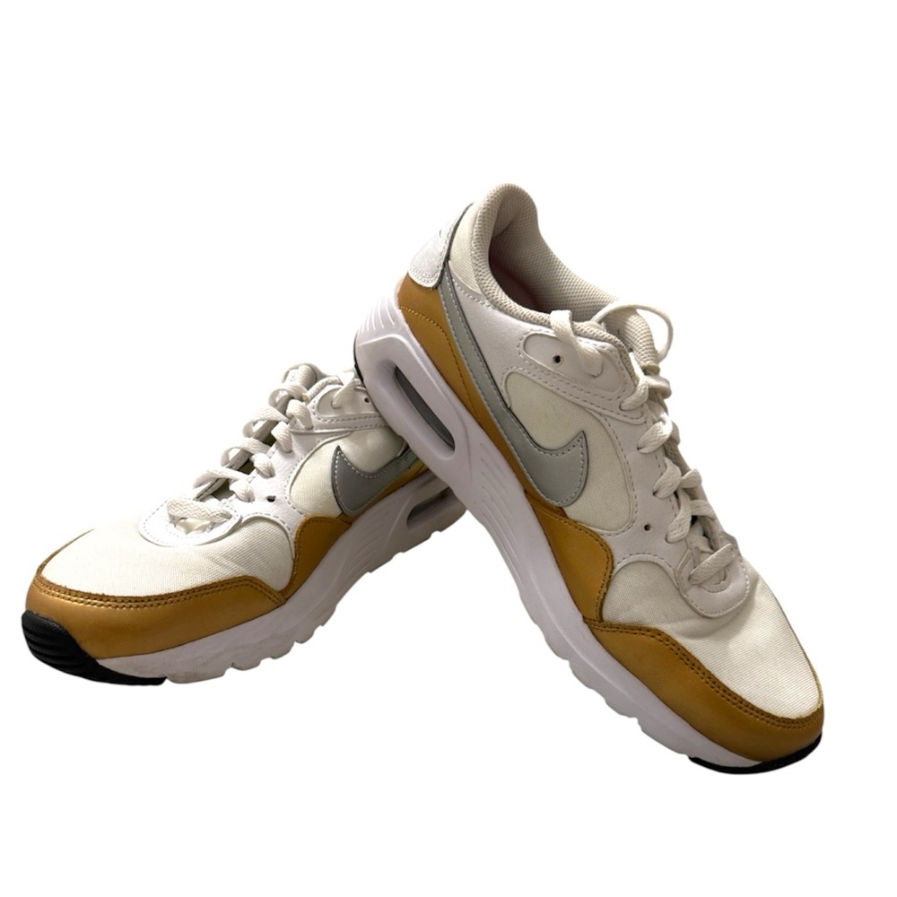 Nike Air Max SC White Metallic Gold Silver Women's Sneakers Size 9.5